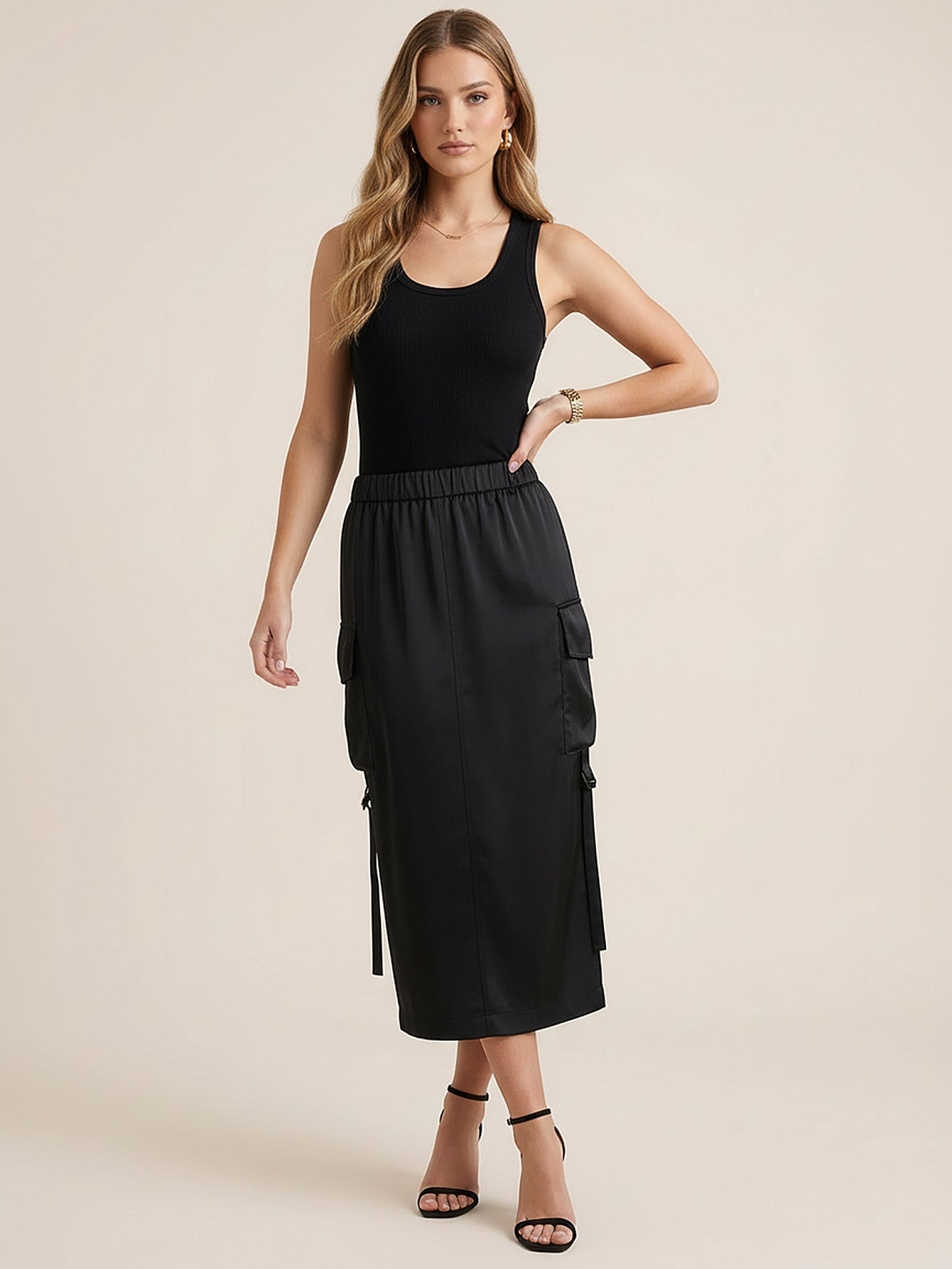 Cargo Style Fitted Dress