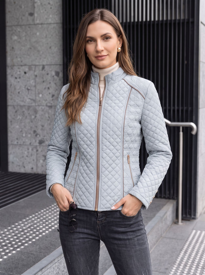 Lightweight Quilted Stand Collar Jacket
