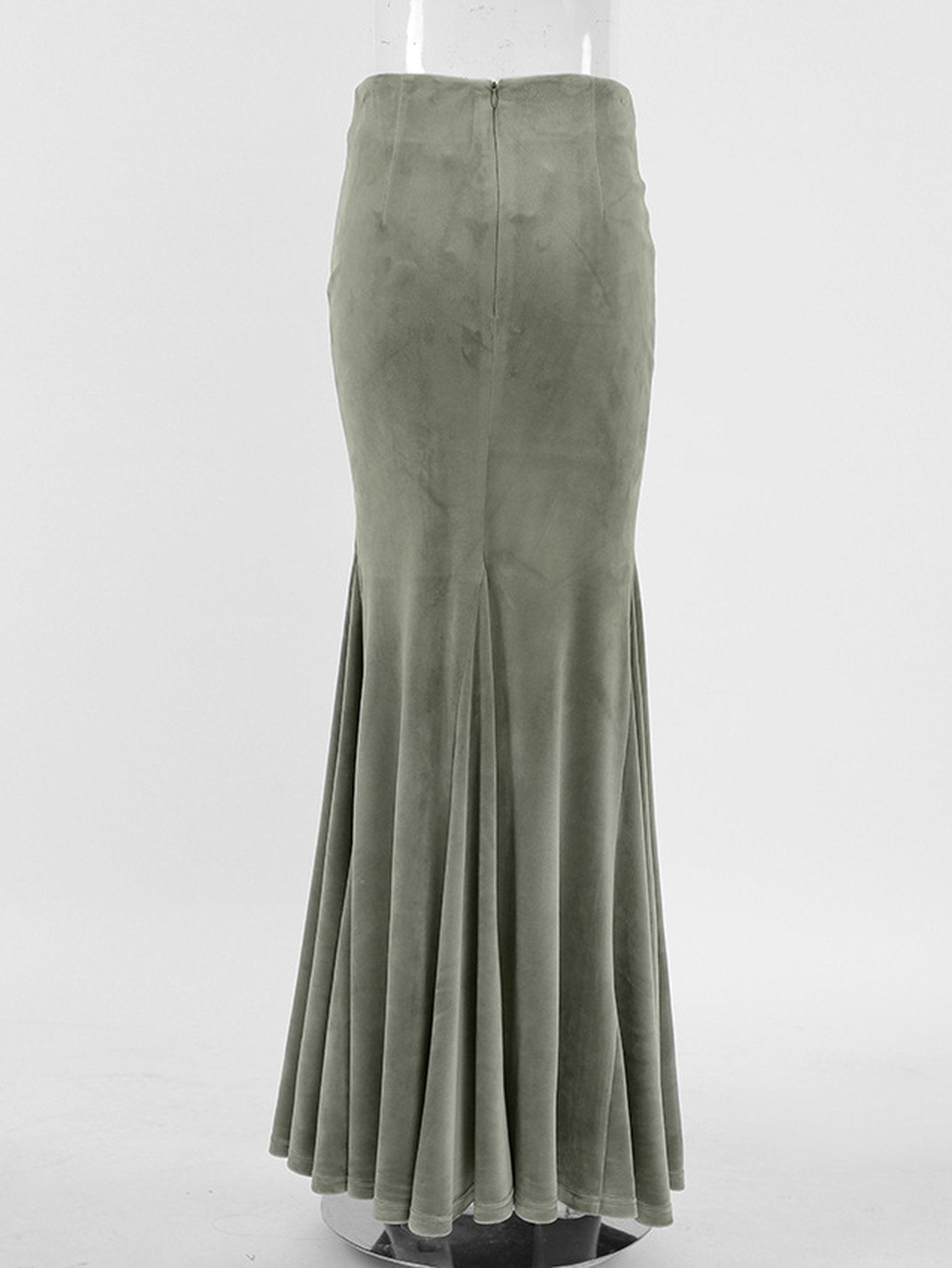 High Waisted Slim Fit Maxi Skirt