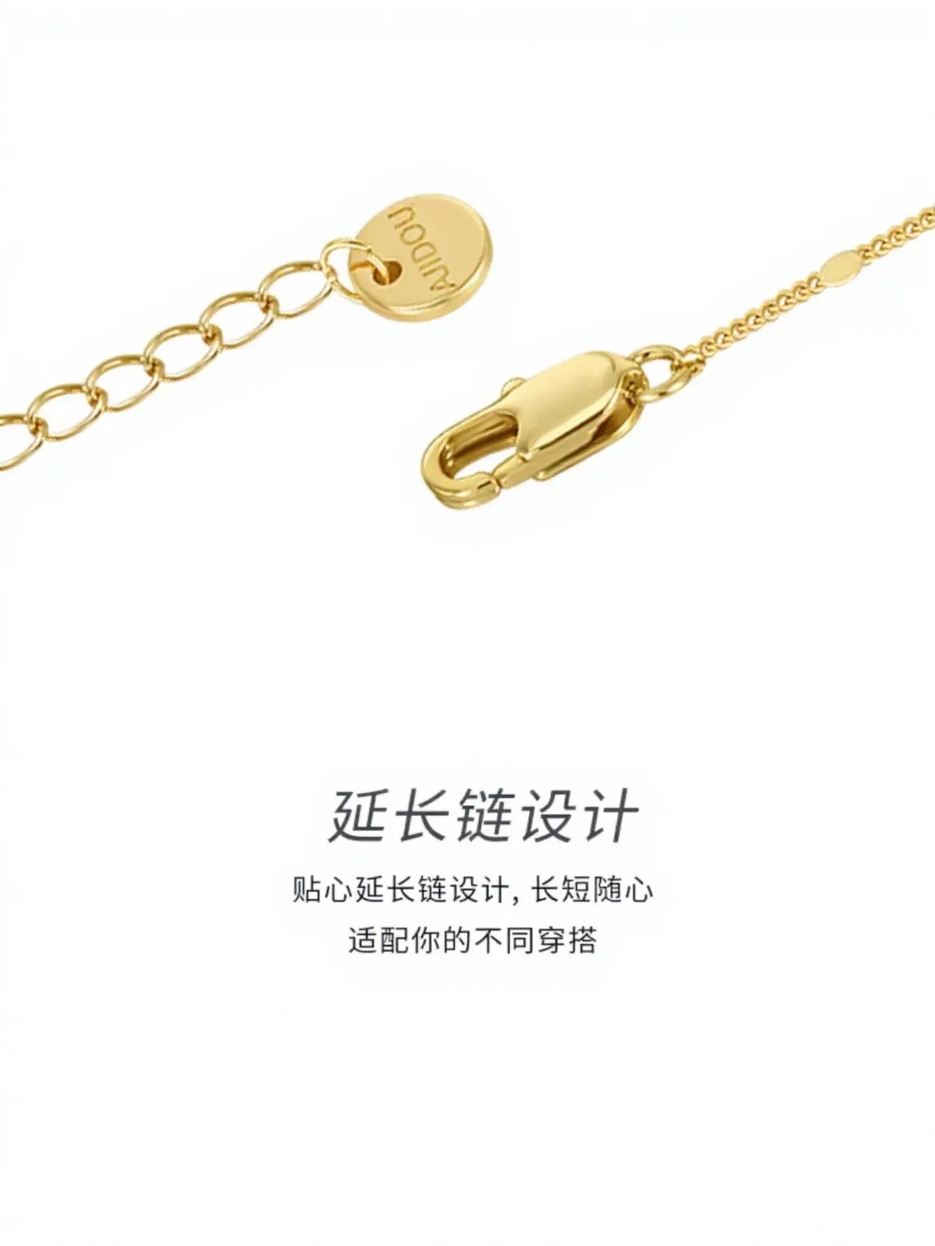 Dainty Reversible Heart Pendant Necklace