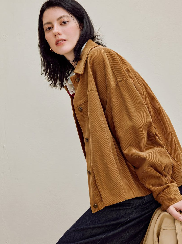 Organic Cotton Corduroy Button Jacket