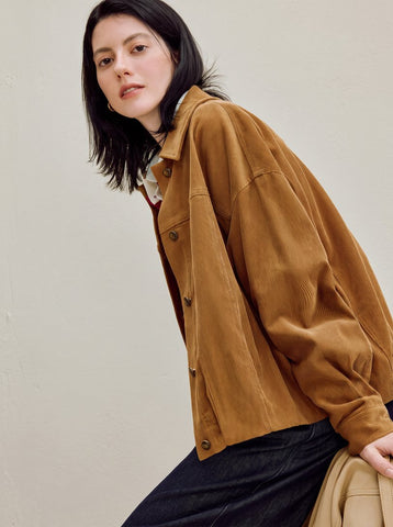 Organic Cotton Corduroy Button Jacket