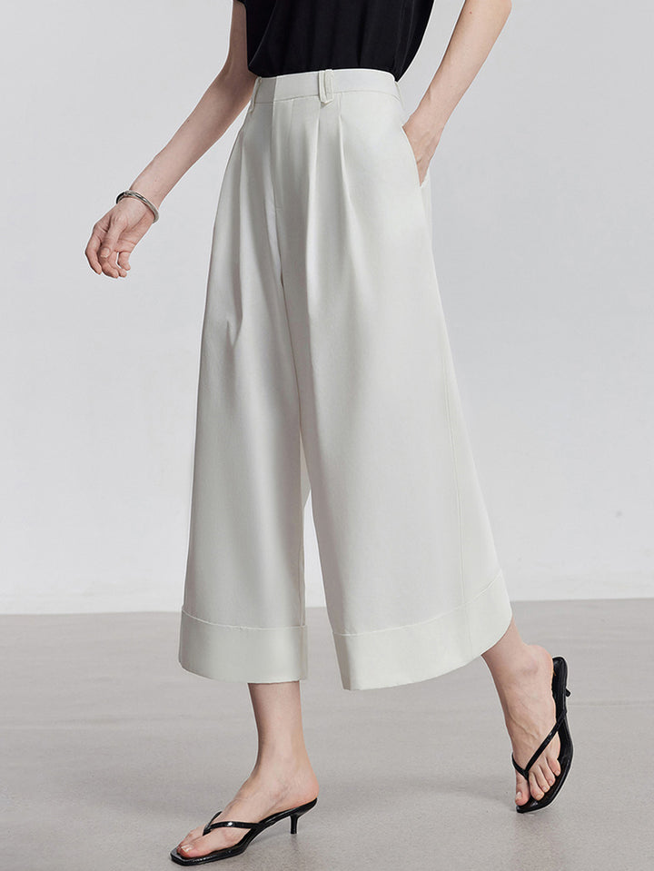 High Waisted Wide Leg Minimalist Pants