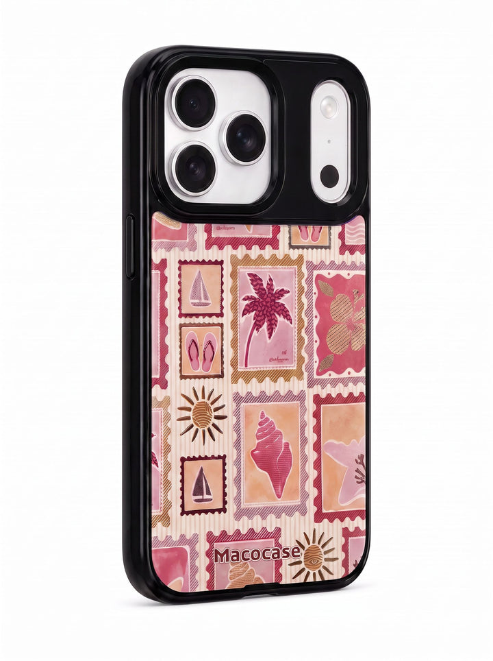 Beach Theme Stamp Print Phone Case