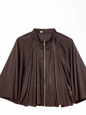 Satin Pleated Lantern Sleeve Pant Set
