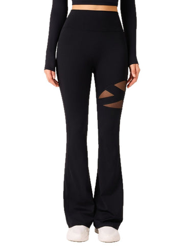High Waisted Cutout Flare Yoga Pants