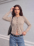 Cropped Fitted Button Front Cardigan