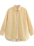 Oversized Striped Button Down Shirt