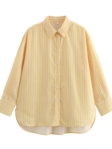 Oversized Striped Button Down Shirt