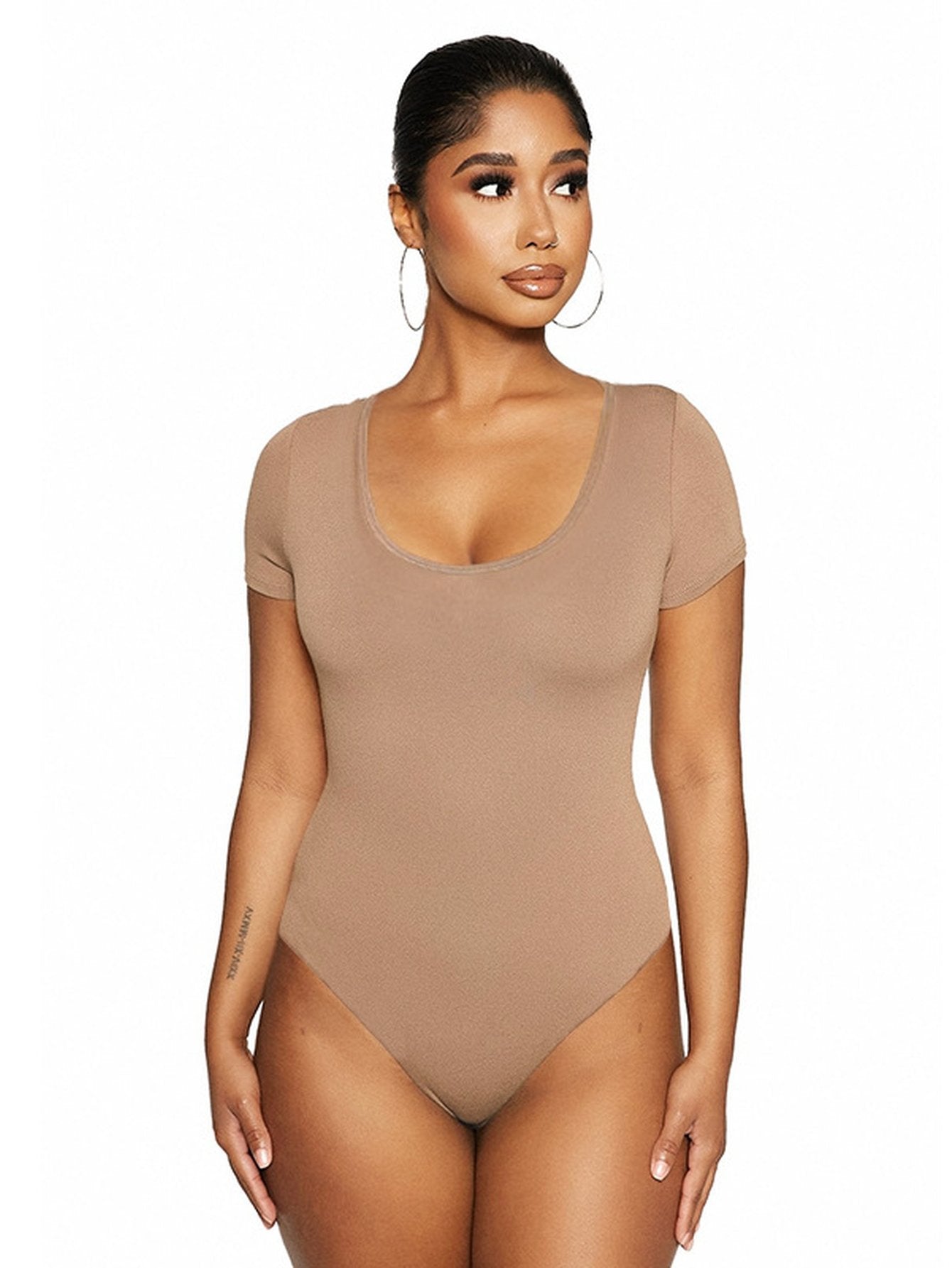Short Sleeve Crew Neck Bodysuit