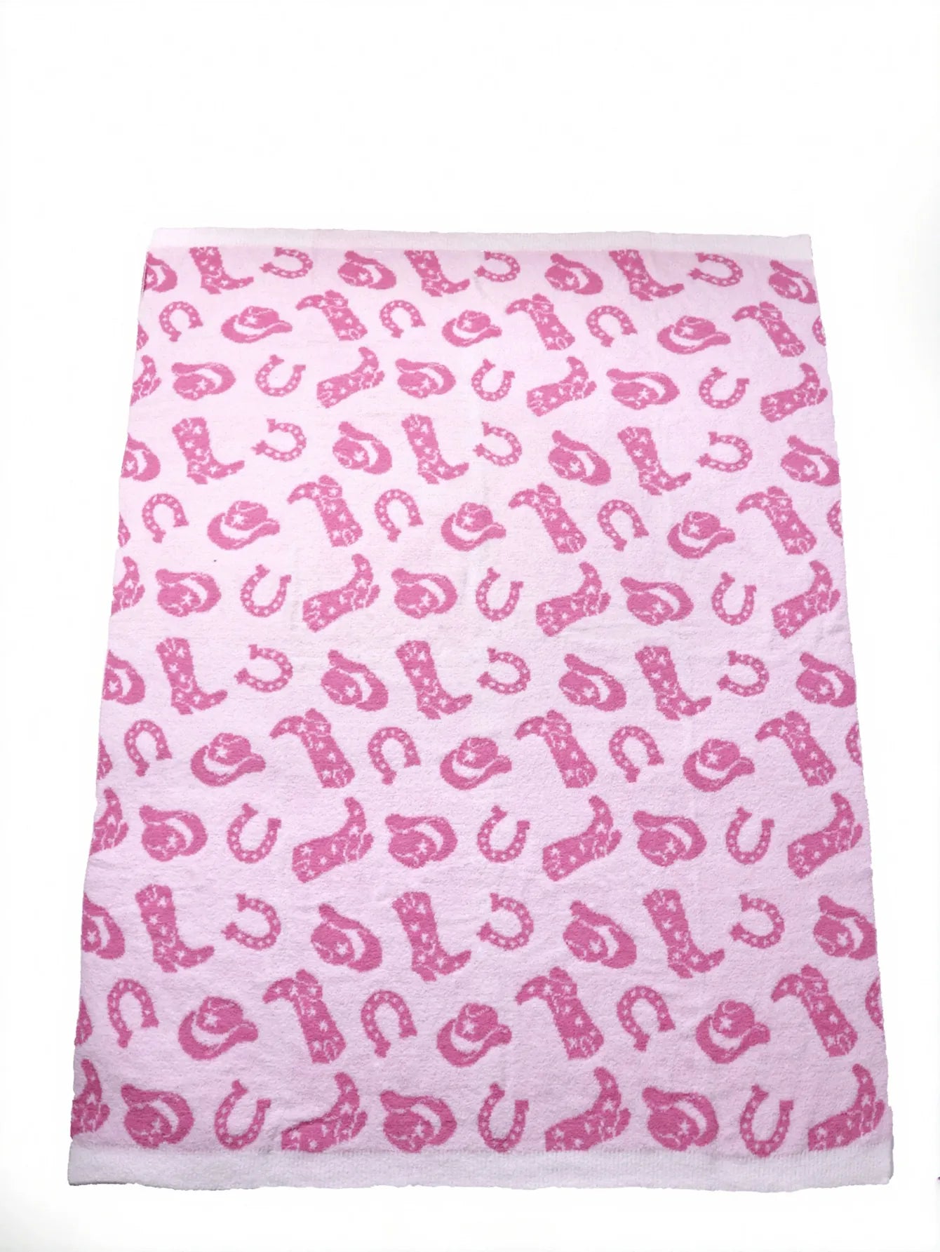 Soft Western Cowboy Print Throw Blanket