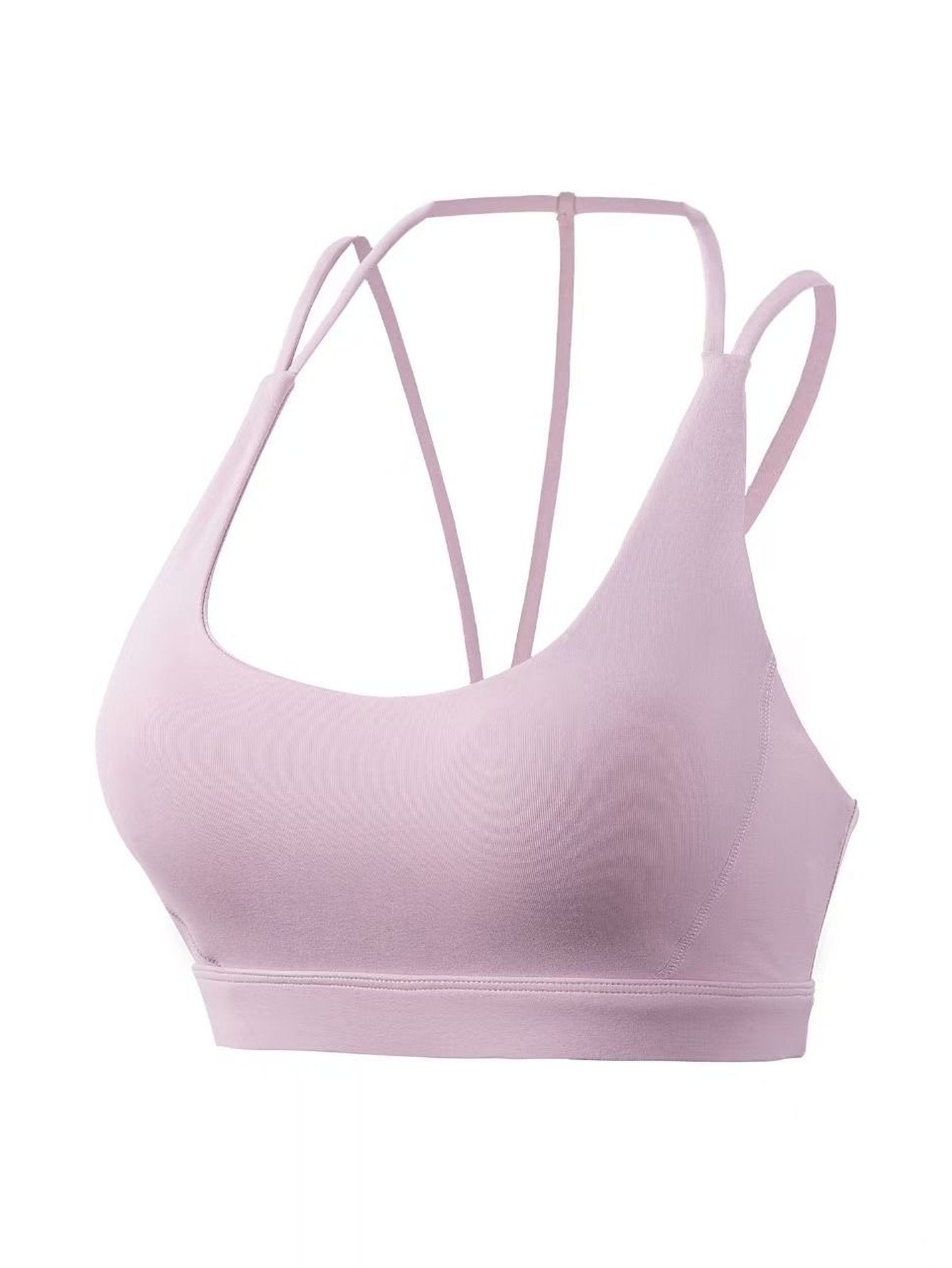 Seamless Strappy Back Yoga Sports Bra