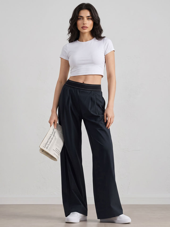 High Waisted Wide Leg Athletic Pants