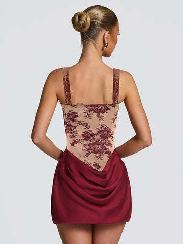 Lace Corset Bodycon Mini Dress
