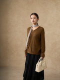 Cozy Textured V Neck Sweater