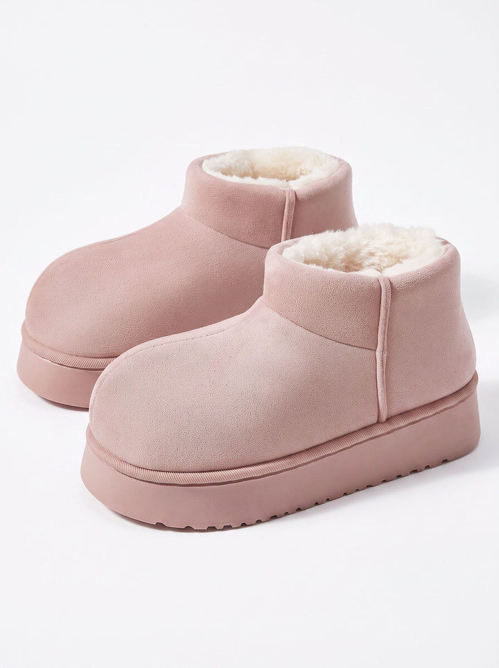 Cozy Faux Fur Platform Ankle Boots