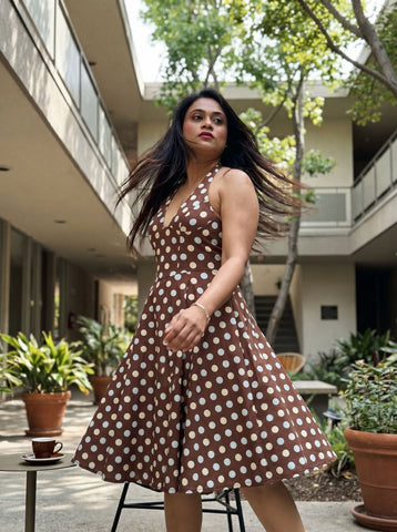 Shilpi Tripathi's Polka Dot Print Midi Dress