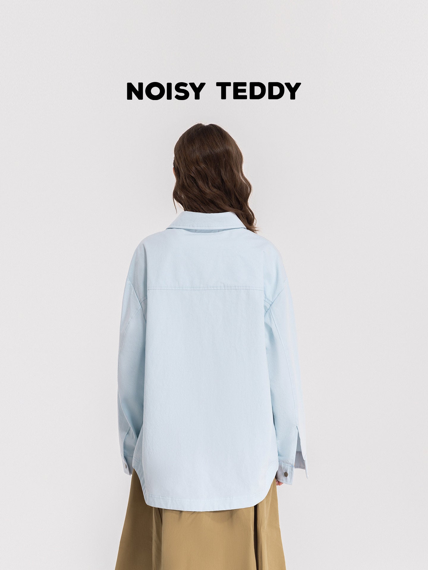 Oversized Graphic Teddy Bear Button Shirt