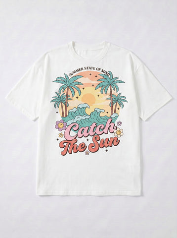 Vintage Retro Beach Graphic T-Shirt