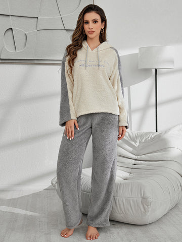Cozy Plush Hooded Lounge Set