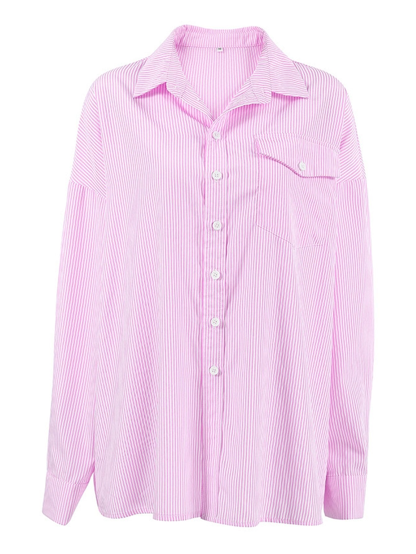 Oversized Striped Button Down Shirt