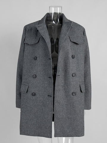 Classic Double Breasted Wool Coat