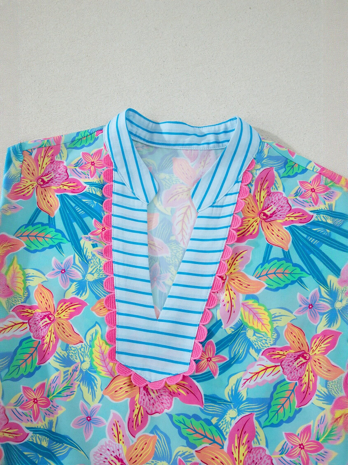 Vibrant Floral Puff Sleeve Mini Dress