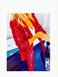 Sparkly Red Sequin Blazer Jacket