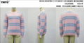 Soft Fuzzy Striped Crewneck Sweater