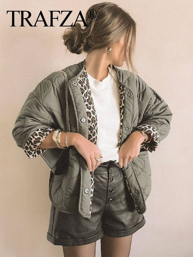 Quilted Button Down Bomber Jacket