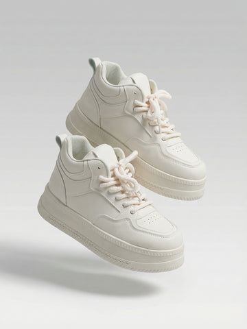 Chunky Platform High-Top Minimalist Casual Shoes[Note:Runs Small,Go One Size Up]