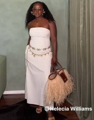 Elegant Strapless Linen Maxi Dress