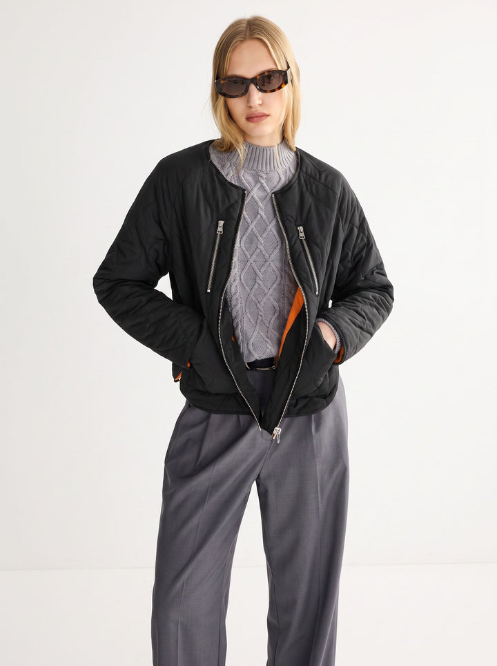 Lightweight Quilted Zip Up Jacket