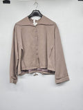 Oversized Sailor Collar Button Up Jacket
