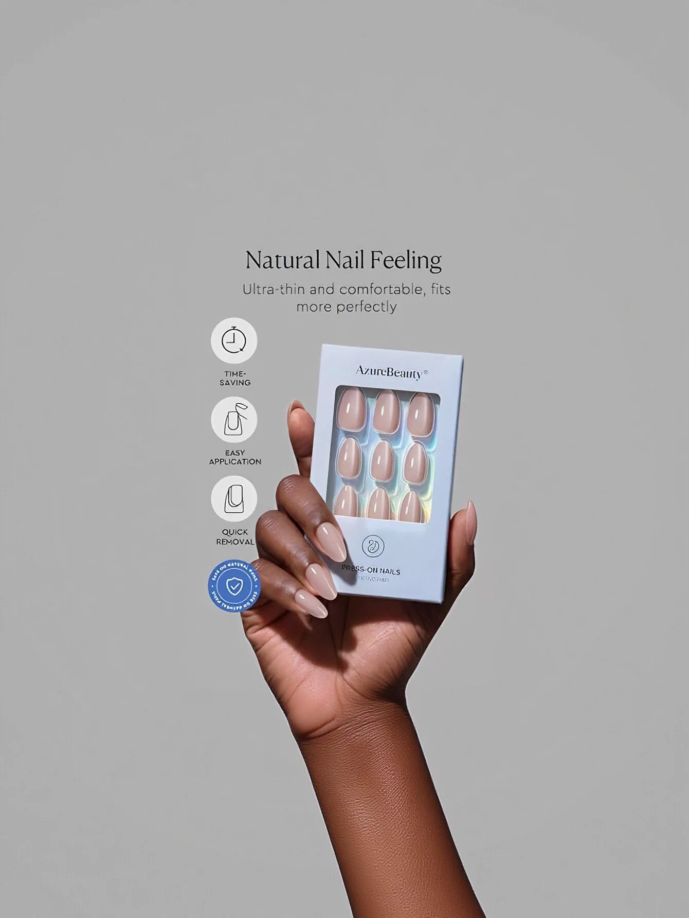 Classic Nude Almond Press On Nails