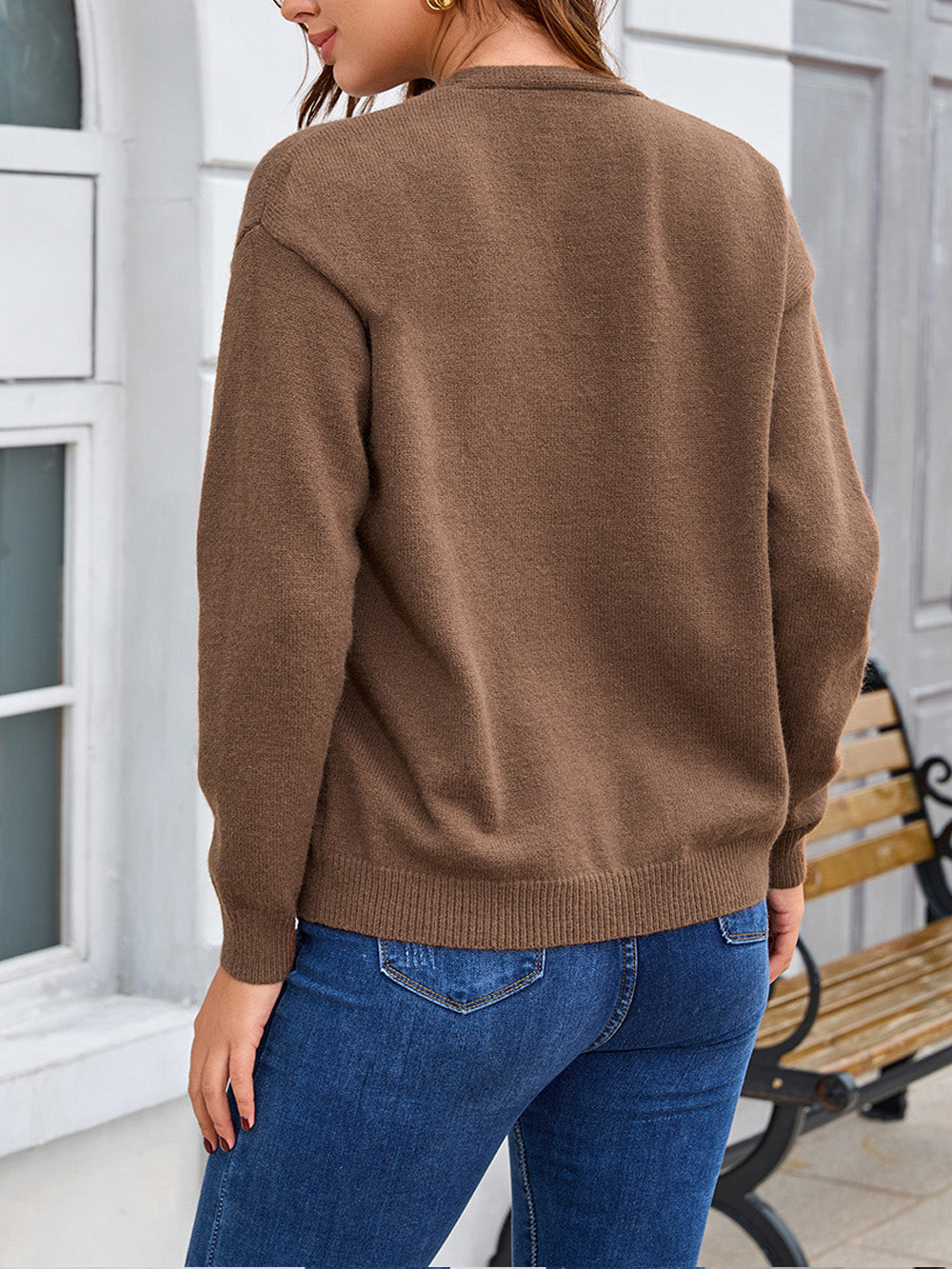 Soft V Neck Button Cardigan