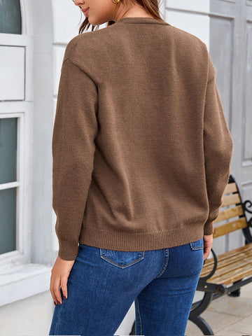 Soft V Neck Button Cardigan