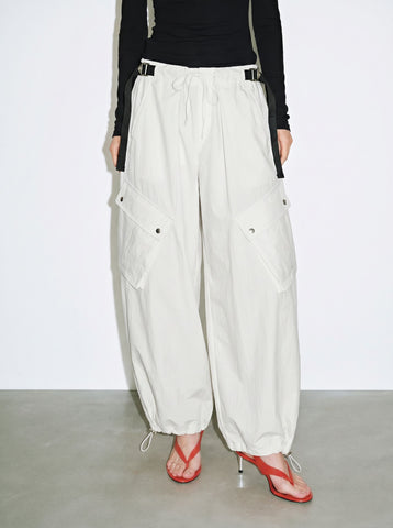 Cropped Cargo Pocket Pants