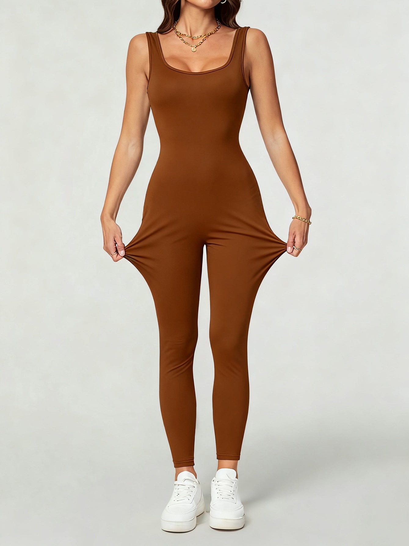 Backless Form-Fitting Chic Jumpsuits