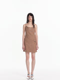 Sleeveless Textured Mini Slip Dress