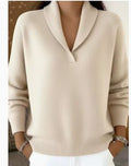 Cozy Shawl Collar Pullover Sweater