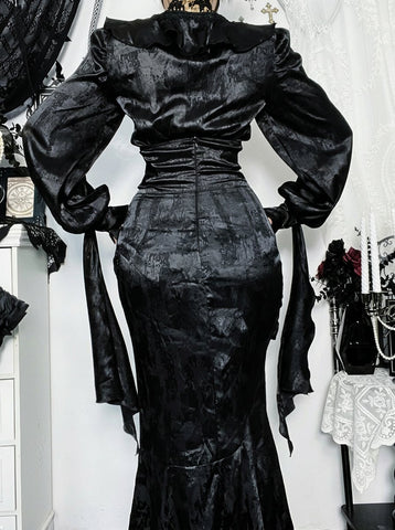 Gothic Ruffle Flare Sleeve Blouse