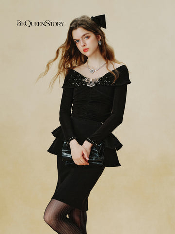 Elegant Off Shoulder Peplum Blouse