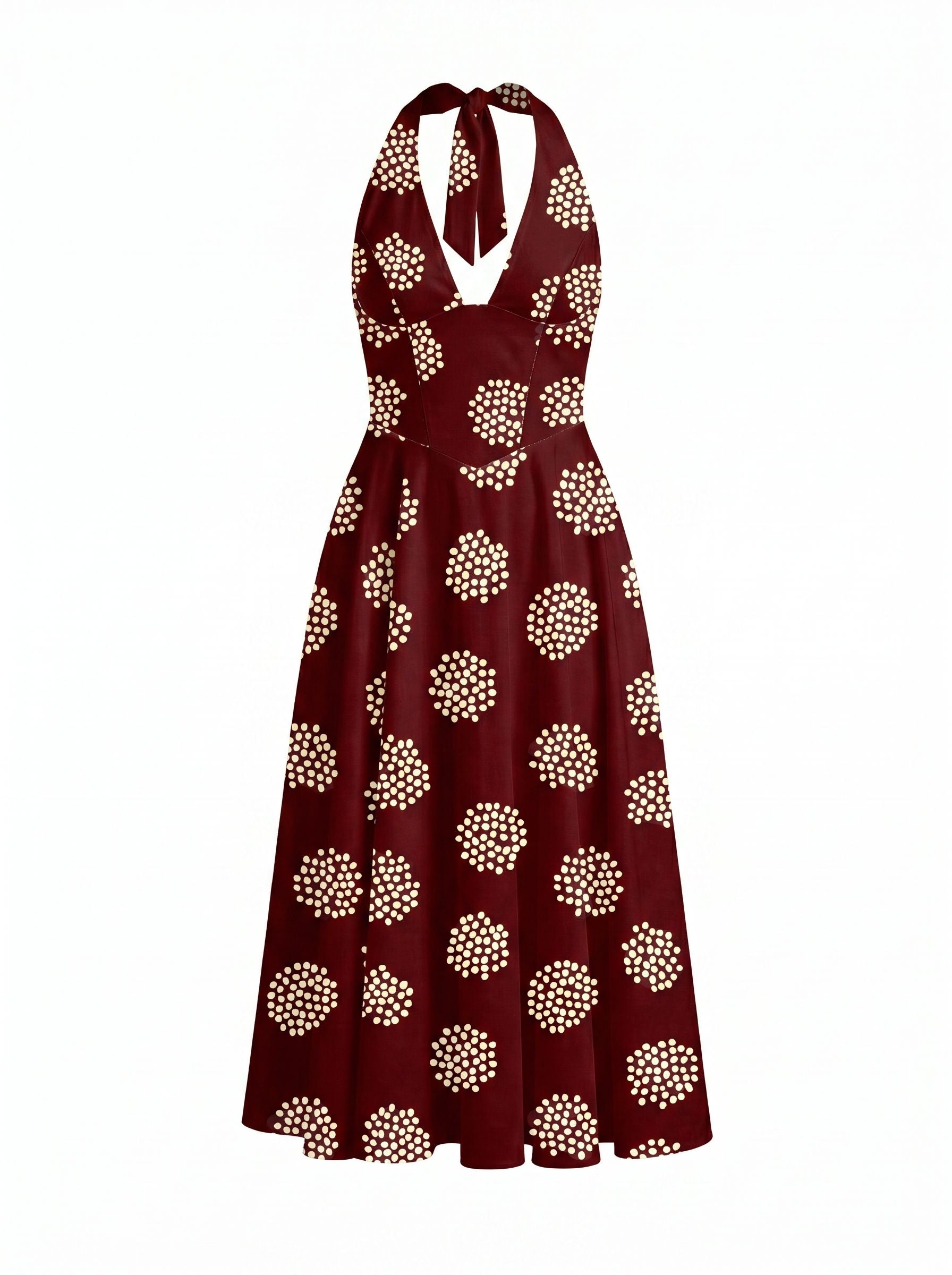 Mary Roberts's Polka Dot Print Midi Dress