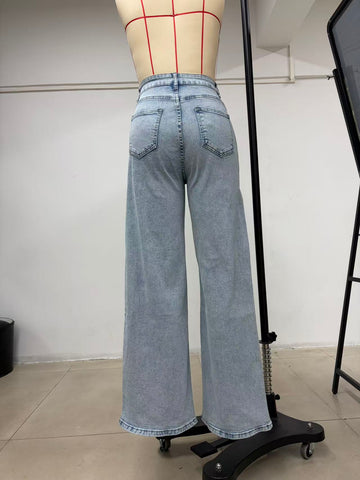 High Waisted Loose Wide Leg Jeans