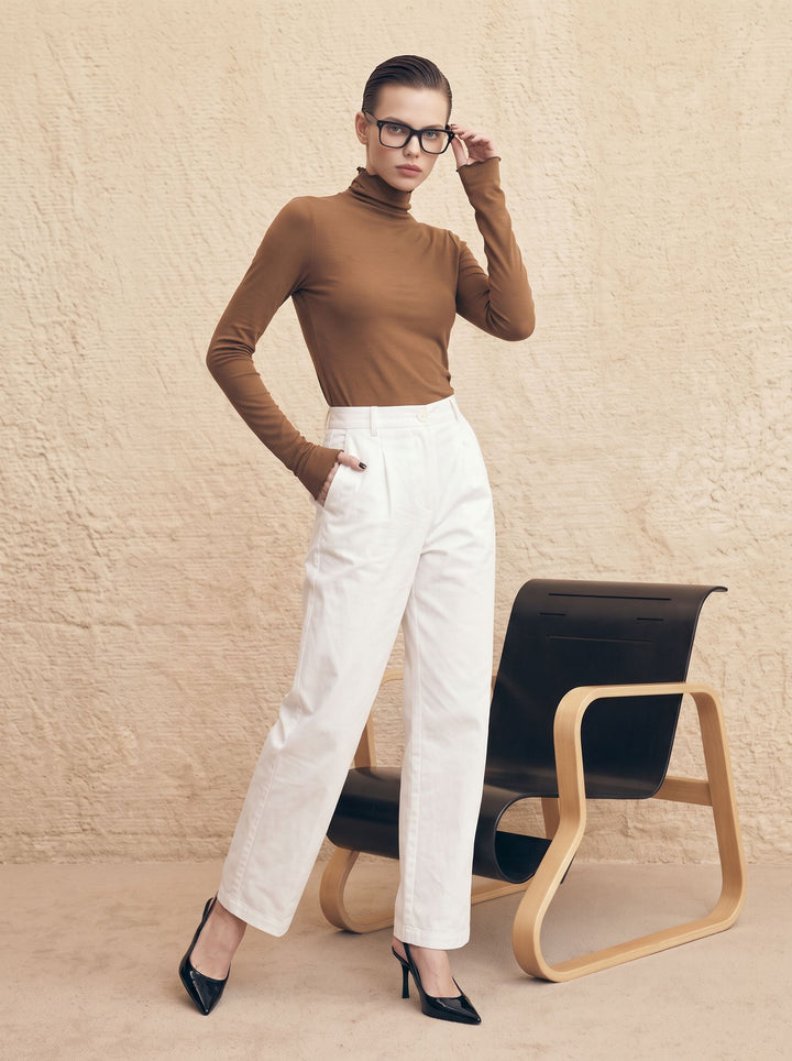 Slim Fit Mock Neck Tee