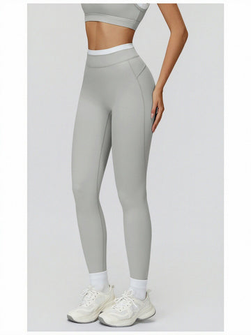 High Waisted Crossover Waist Leggings