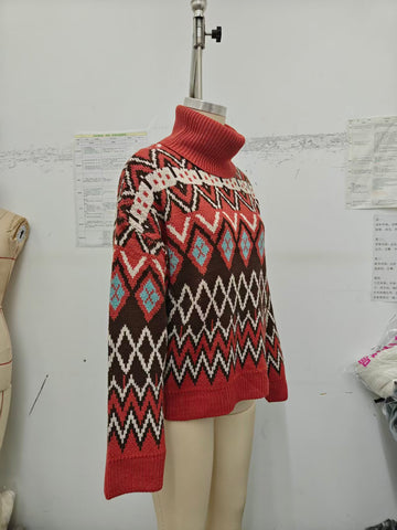 Cozy Fair Isle Turtleneck Sweater
