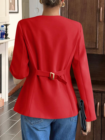 Tailored Slim Fit Button Blazer Jacket