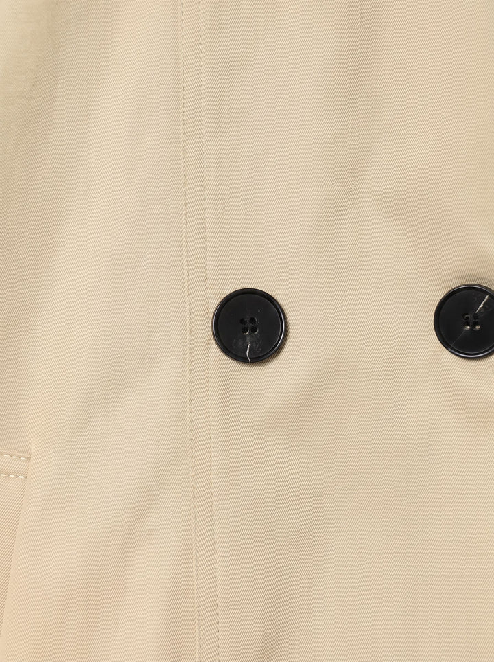 Cropped Double Breasted Trench Coat